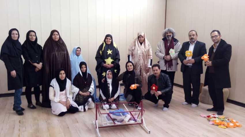 دیدار جمعی از مسئولین مرکز آموزش مرکز علمی کاربردی فرهنگی هنری دریژنو فرخشهر با معلولین ذهنی مرکز توانبخشی امید